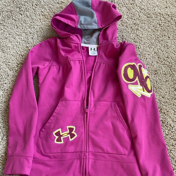 Girls Athletic hoodie jacket YSM Under Armor - Picture 2 of 7